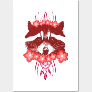 Cute Raccoon Posters and Art